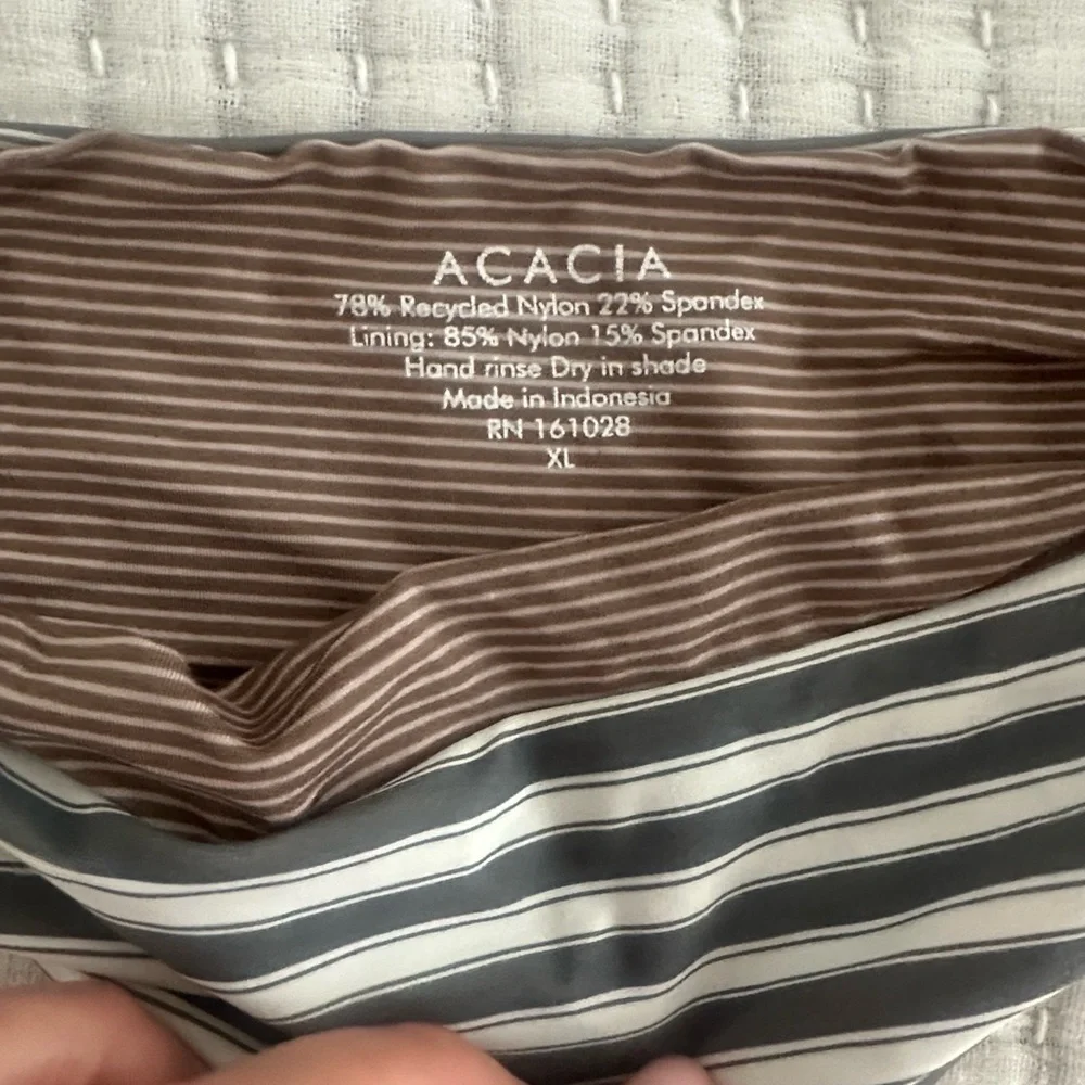 Acacia swimwear Ho’okipa and Gray Striped Bikini Bottoms - Picture 2 of 2